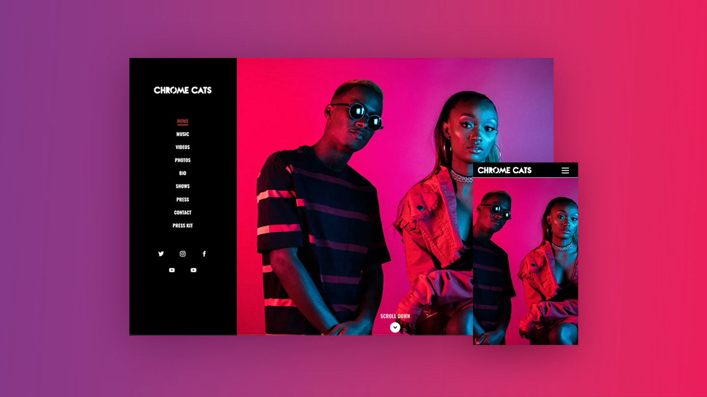 Music Artist & Band Website with Admin Dashboard