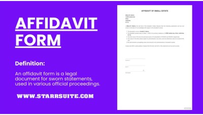 Small Estate Affidavit Form