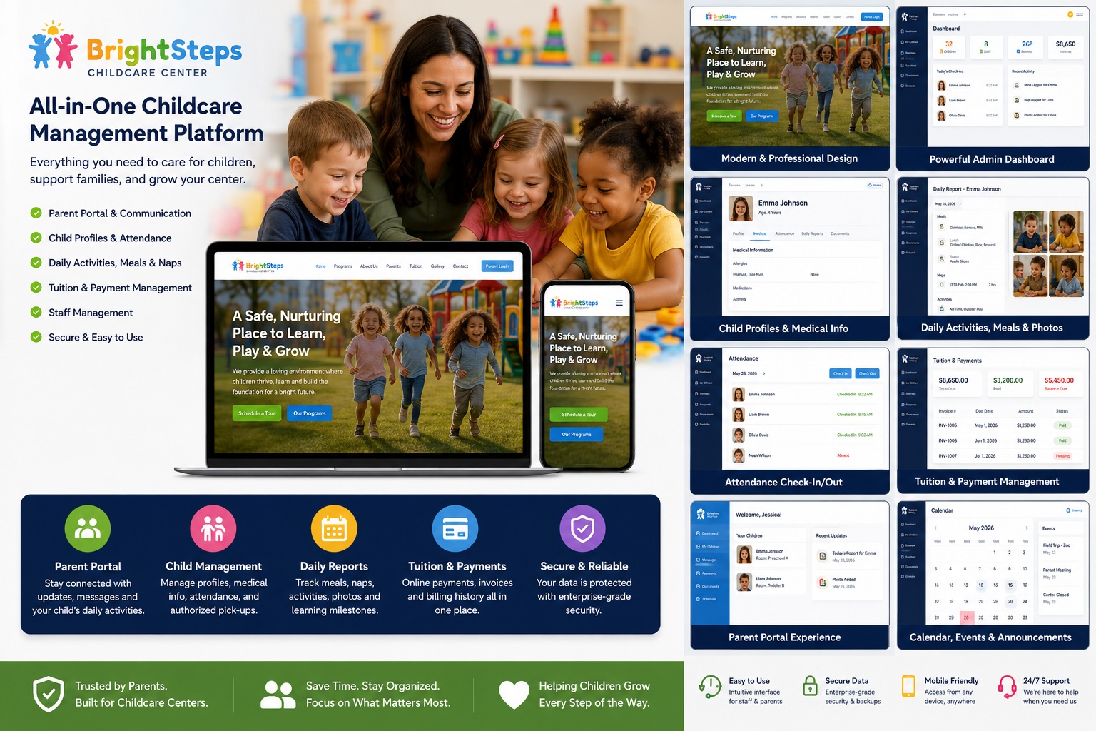 BrightSteps Childcare Business Platform