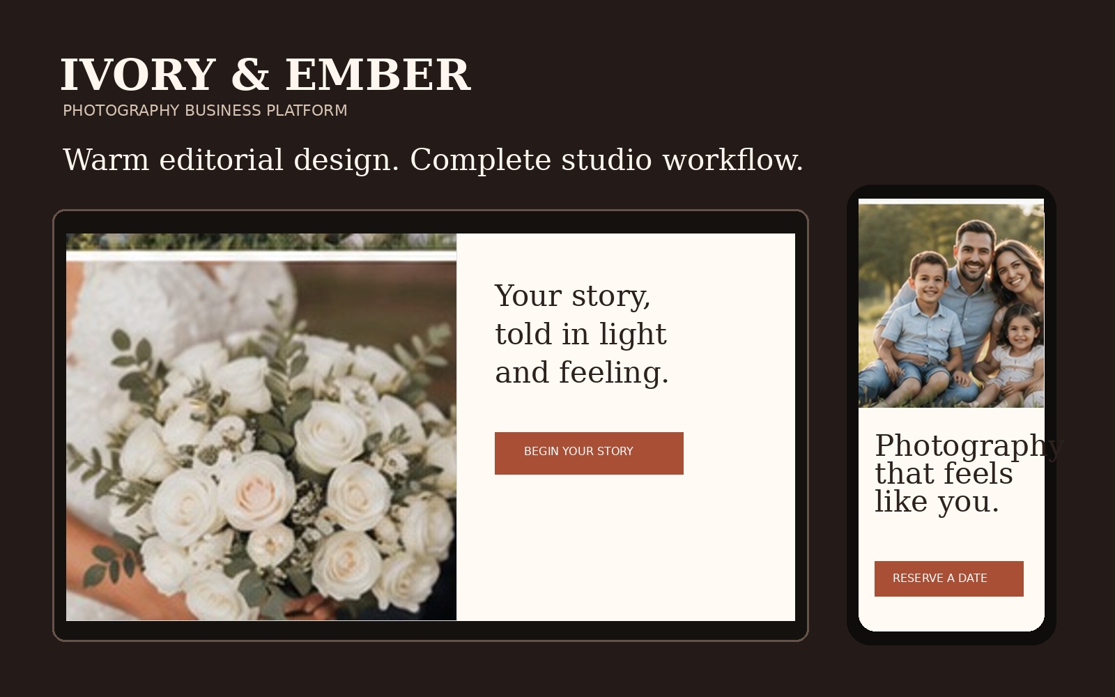 Ivory & Ember Photography Business Platform