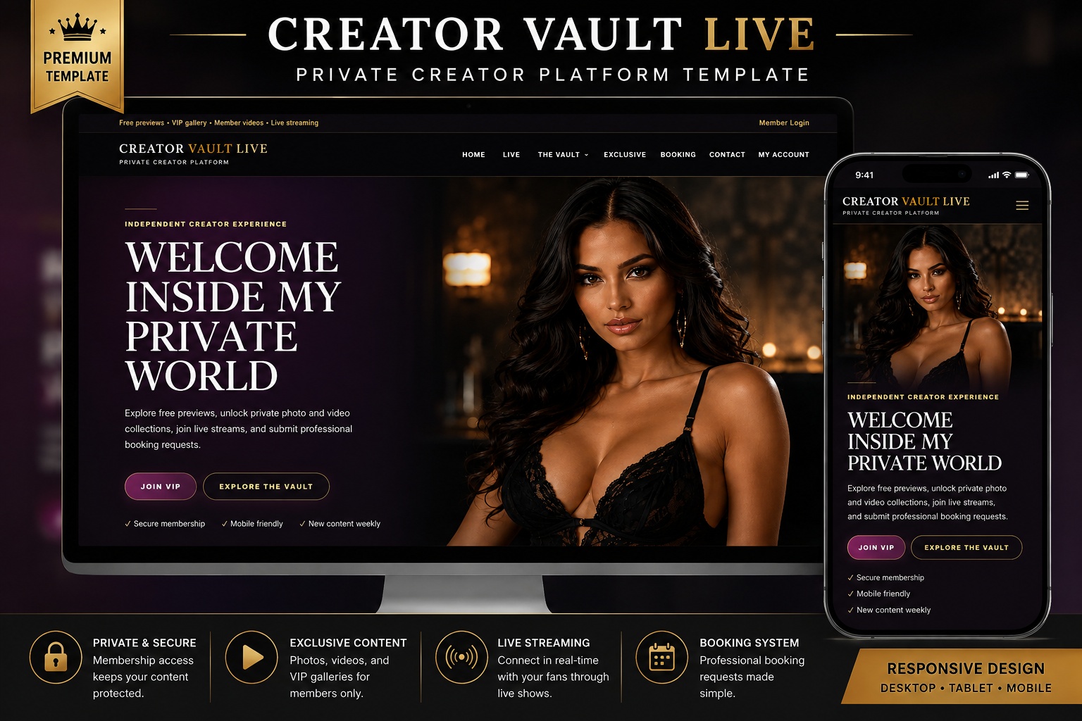Creator Vault Live Luxury Dark